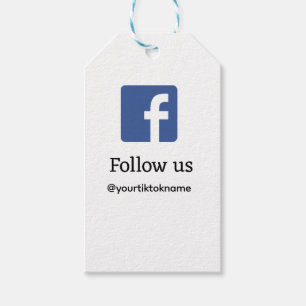 volg ons facebook gebruikersnaam social media voeg cadeaulabel