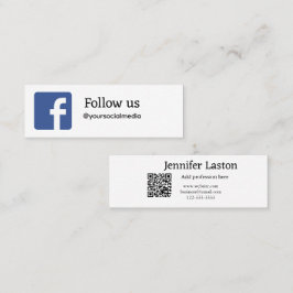 volg ons facebook gebruikersnaam social media voeg mini visitekaartje