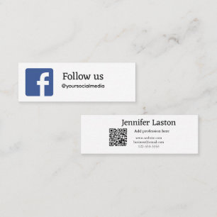 volg ons facebook gebruikersnaam social media voeg mini visitekaartje