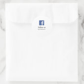 volg ons facebook gebruikersnaam social media voeg ronde sticker (Tas)