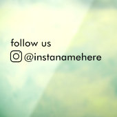 Volg ons Instagram Business Social Media Raamsticker (Vel 3)