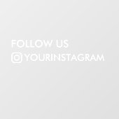 Volg ons Instagram Business Social Media Wit Raamsticker (Vel)