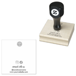Volg ons Instagram Facebook Social Media Rubberstempel
