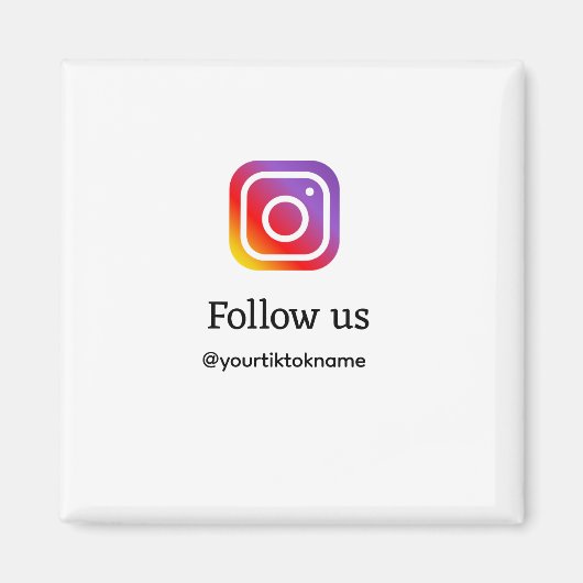 volg ons Instagram gebruikersnaam social media voe Magneet (Voorkant)