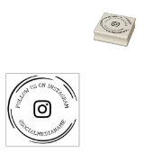Volg ons/mij op Instagram, sociale media Rubberstempel (Gestempeld)