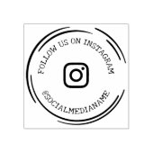 Volg ons/mij op Instagram, sociale media Rubberstempel (Afrduk)