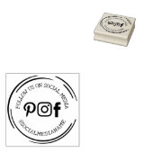Volg ons/mij op social media rubberstempel (Gestempeld)