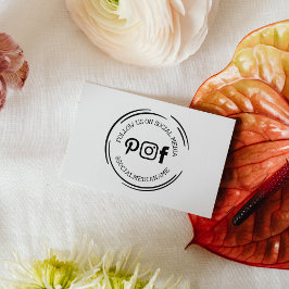 Volg ons/mij op social media rubberstempel