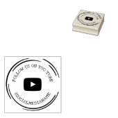 Volg ons/mij op YouTube, sociale media Rubberstempel (Gestempeld)