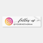 Volg ons moderne sociale instagram bumpersticker (Voorkant)