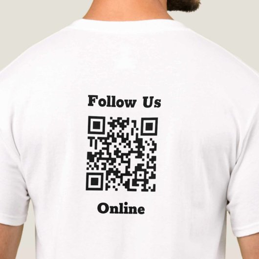 Volg ons Online Bericht met QR Code T-Shirt