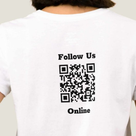 Volg ons Online Bericht met QR Code T-Shirt