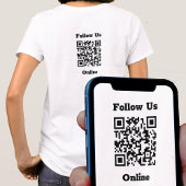 Volg ons Online Bericht met QR Code T-Shirt