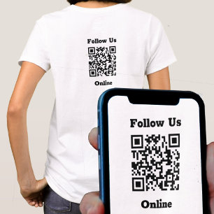 Volg ons Online Bericht met QR Code T-Shirt
