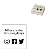 Volg ons op de rubber stempel van sociale media (Gestempeld)