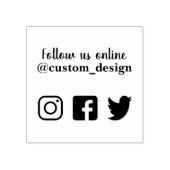 Volg ons op de rubber stempel van sociale media (Afrduk)