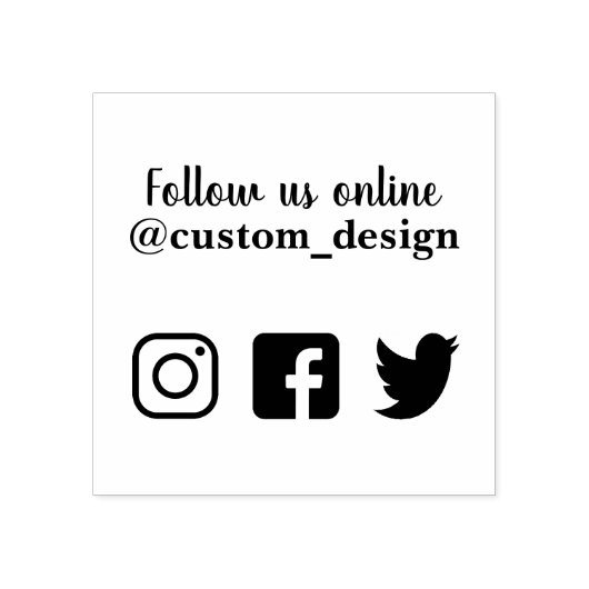 Volg ons op de rubber stempel van sociale media (Afrduk)