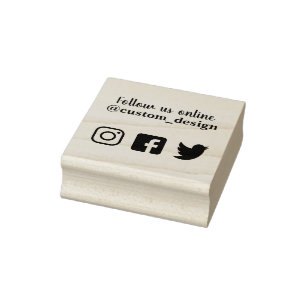 Volg ons op de rubber stempel van sociale media