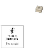 Volg ons op Facebook, sociale media Rubberstempel (Gestempeld)