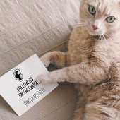 Volg ons op Facebook, sociale media Rubberstempel