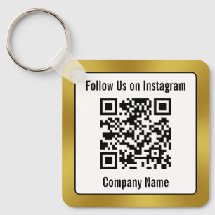 Volg ons op Instagram Business QR Code Sjabloon Sleutelhanger
