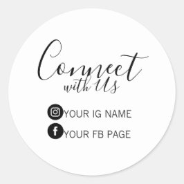 Volg ons op Instagram en Facebook Package Sticker