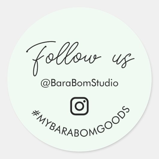 Volg ons op Instagram-pakketsticker Ronde Sticker (Voorkant)