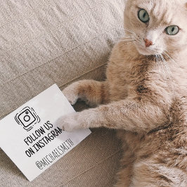 Volg ons op Instagram, Sociale Media Rubberstempel