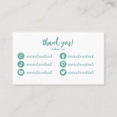 Volg ons op Social Media Bedankt Visitekaartje (Voorkant)