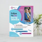 Volg ons op social media brochure (Staand voorkant)