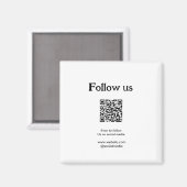 Volg ons op sociale media scan QR-code om te volge Magneet (Voorkant / Achterkant)
