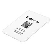 Volg ons op sociale media scan QR-code om te volge Magneet (Linkerzijde)