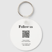 Volg ons op sociale media scan QR-code om te volge Sleutelhanger (Achterkant)