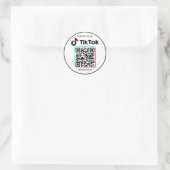 Volg ons op TikTok Social Media QR Code Ronde Sticker (Tas)