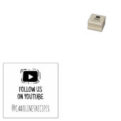 Volg ons op Youtube, sociale media Rubberstempel (Gestempeld)