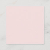 Volg Ons Roze Blos Vierkante Visitekaartje (Achterkant)