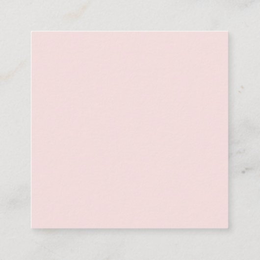 Volg ons Roze Blush Vierkante Visitekaartje (Achterkant)