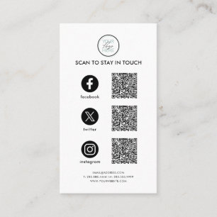 Volg ons Social Media QR Code Visitekaartje