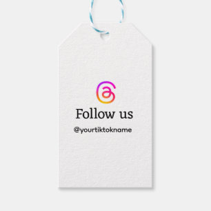 volg ons thread gebruikersnaam social media voeg Q Cadeaulabel