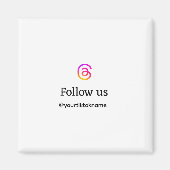 volg ons thread gebruikersnaam social media voeg Q Magneet (Voorkant)