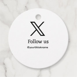 volg ons twitter X gebruikersnaam social media voe Bedankjes Labels