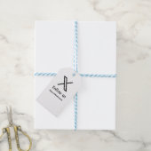 volg ons twitter X gebruikersnaam social media voe Cadeaulabel (Met Touw)