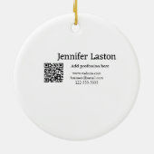 volg ons twitter X gebruikersnaam social media voe Keramisch Ornament (Achterkant)