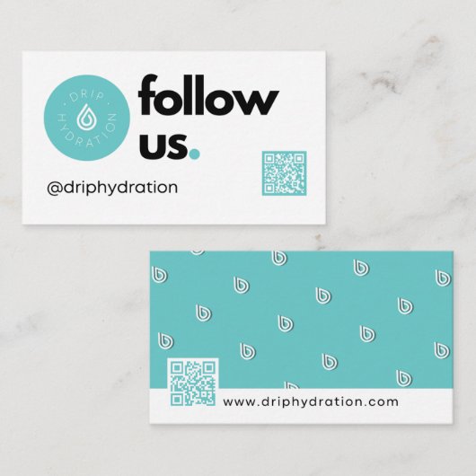 Volg ons Visitekaartje (Voorkant / Achterkant)