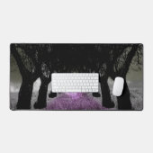 Volg Paarse graspad artistiek fotoontwerp Bureaumat (Keyboard & Muis)