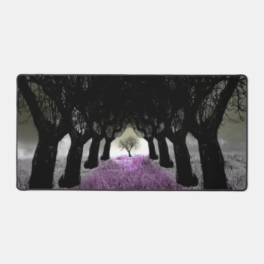 Volg Paarse graspad artistiek fotoontwerp Bureaumat (Voorkant)