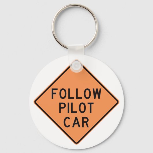 Volg piloot-autobordje sleutelhanger (Voorkant)