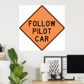 Volg pilootauto bord poster (Thuiskantoor)