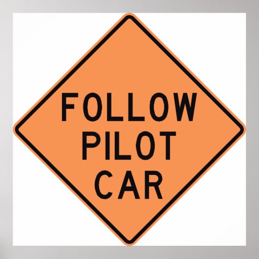 Volg pilootauto bord poster (Voorkant)