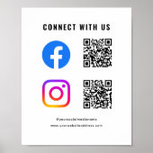 Volg Scan Maak contact met ons QR-code social medi Poster (Voorkant)